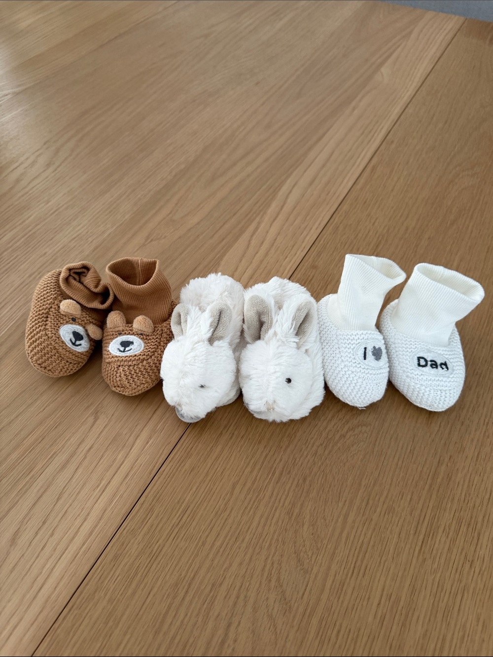 Doudou et compagnie Paris rattle newborn slippers and 2 other pairs